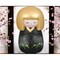 Ceramic Earthenware Mini Japanese Geisha Doll With Gold Hair Figurine Japanese Decor Love Japan Japanese Culture,
